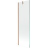 Mexen Next paraván na vaňu 1-krídlový 60 x 150 cm, transparentný, brúsená meď - 895-060-000-00-00-65