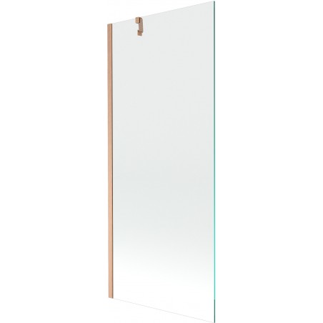 Mexen Next vaňový paraván 1-krídlový 80 x 150 cm, transparentný, brúsená meď - 895-080-000-00-00-65