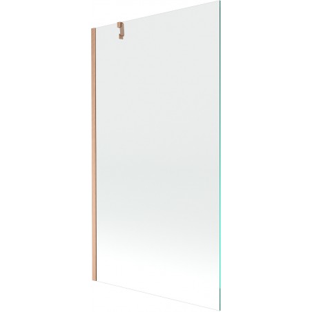 Mexen Next vaňová zástena 1-krídlová 100 x 150 cm, transparentná, kartáčovaná meď - 895-100-000-00-00-65