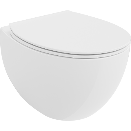 Mexen Egg WC misa Rimless s pomaly uzatvárateľným slim sedadlom, duroplast, biely lesk - 30245000