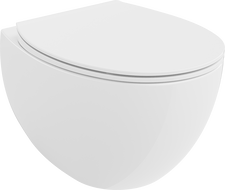 Mexen Egg WC misa Rimless s pomaly uzatvárateľným slim sedadlom, duroplast, biely lesk - 30245000