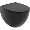 Mexen Egg WC misa Rimless s doskou pomaly padajúcou slim, duroplast, čierna matná - 30245070