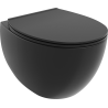 Mexen Egg WC misa Rimless s pomaly uzatvárateľným sedadlom slim, duroplast, čierna matná - 30245070