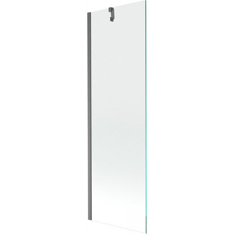 Mexen Next paraván vaňový 1-krídlový 60 x 150 cm, transparentný, brúsená gun gray - 895-060-000-00-00-66