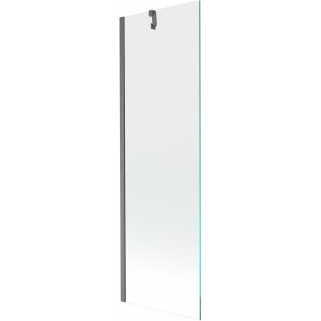 Mexen Next paraván vaňový 1-krídlový 60 x 150 cm, transparentný, brúsená gun gray - 895-060-000-00-00-66