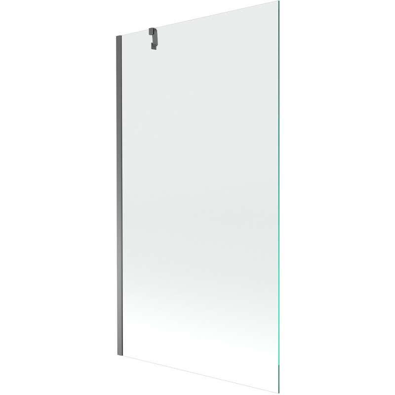 Mexen Next zástenka na vaňu, 1-krídlová 100 x 150 cm, transparentná, gun metal - 895-100-000-00-00-95