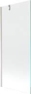 Mexen Next navanový paraván 1-krídlový 80 x 150 cm, transparentný, kefovaný nikel - 895-080-000-00-00-97