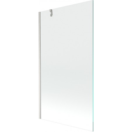 Mexen Next jednokrídlová vaňová zástenová doska 100 x 150 cm, priehľadná, brúsený nikel - 895-100-000-00-00-97