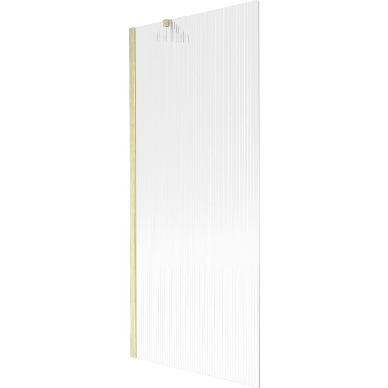 Mexen Next vaňová zástena 1-krídlová 80 x 150 cm, prúžky, zlatý brúsený - 895-080-000-00-09-55