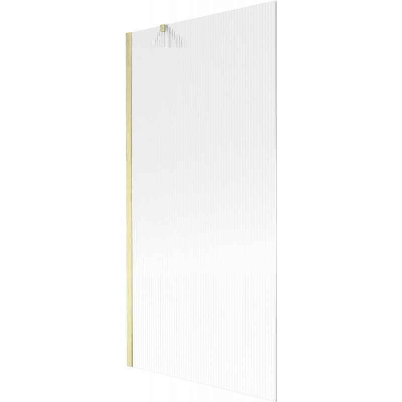 Mexen Next vaňová zástena 1-krídlová 90 x 150 cm, prúžky, zlatá kartáčovaná - 895-090-000-00-09-55