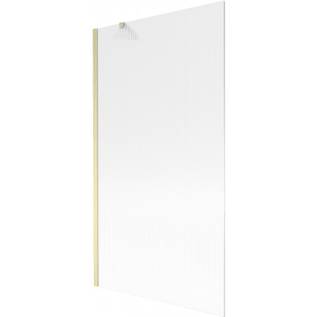 Mexen Next sprchová zástenka 1-krídlová 100 x 150 cm, prúžky, zlatý kartáčovaný - 895-100-000-00-09-55