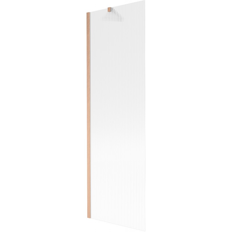Mexen Next vanová zástěna 1-křídlová 60 x 150 cm, prúžky, kartáčovaná meď - 895-060-000-00-09-65