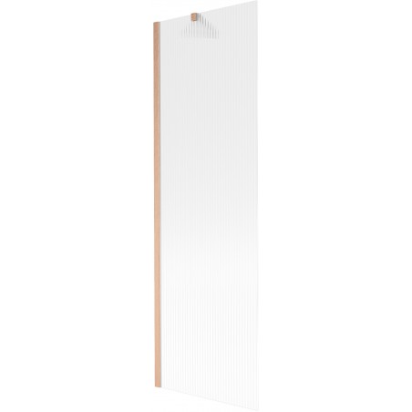 Mexen Next vanová zástěna 1-křídlová 60 x 150 cm, prúžky, kartáčovaná meď - 895-060-000-00-09-65