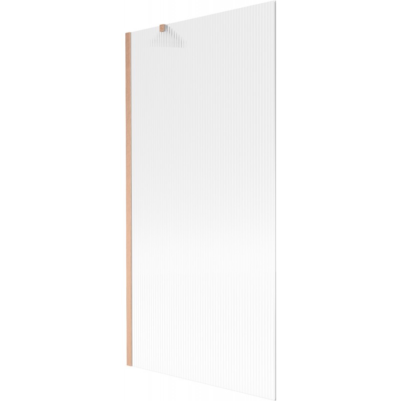 Mexen Next vaňová zástenka 1-krídlová 90 x 150 cm, prúžky, brúsená meď - 895-090-000-00-09-65