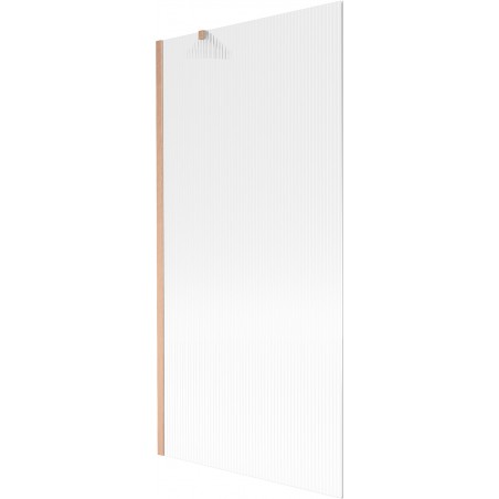 Mexen Next vaňová zástenka 1-krídlová 90 x 150 cm, prúžky, brúsená meď - 895-090-000-00-09-65