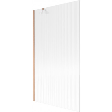 Mexen Next vaňová zástena 1-dielna 100 x 150 cm, pruhy, brúsená meď - 895-100-000-00-09-65