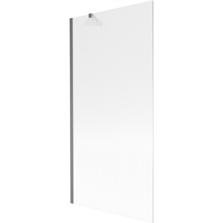 Mexen Next sprchová zástena 1-krídlová 90 x 150 cm, pruhovaná, čierno šedá kartáčovaná - 895-090-000-00-09-66