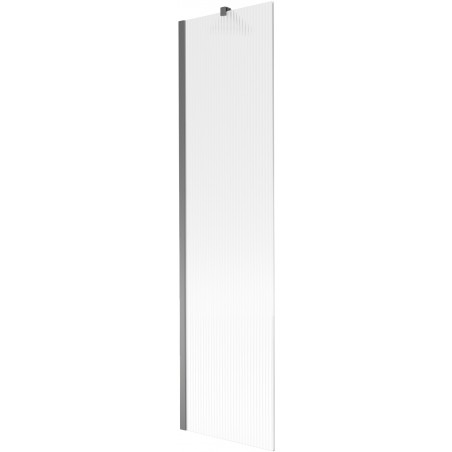 Mexen Next sprchový záves 1-krídlový 50 x 150 cm, prúžky, gun metal - 895-050-000-00-09-95