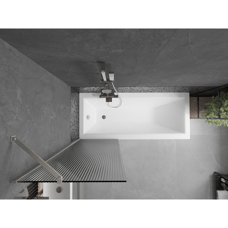 Mexen Next sprchová stena 1-krídlová 60 x 150 cm, prúžky, brúsený nikel - 895-060-000-00-09-97