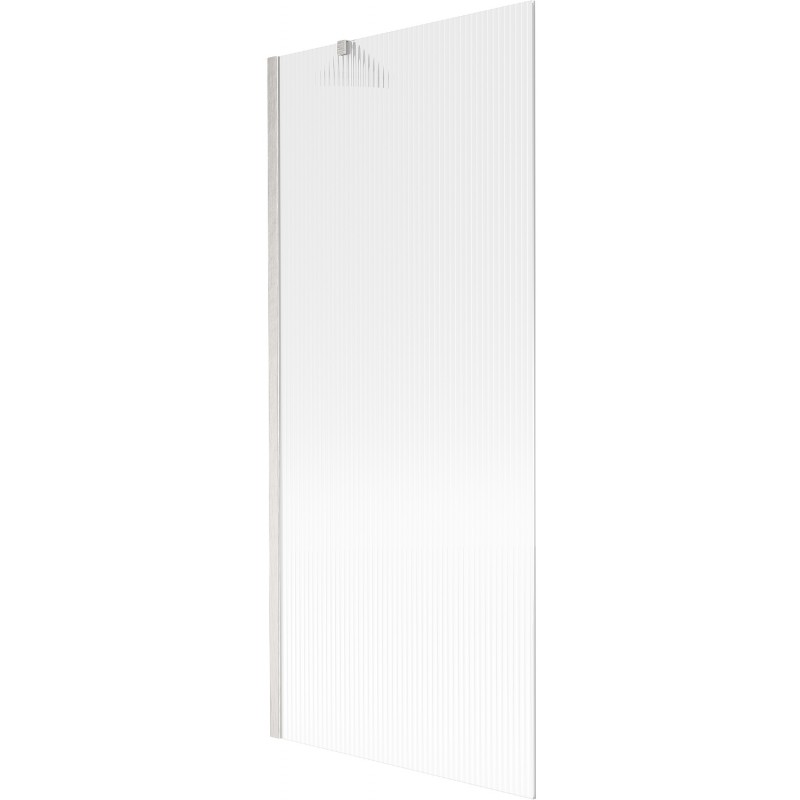 Mexen Next vanová zástěna 1-dielna 80 x 150 cm, pruhy, brúsený nikel - 895-080-000-00-09-97