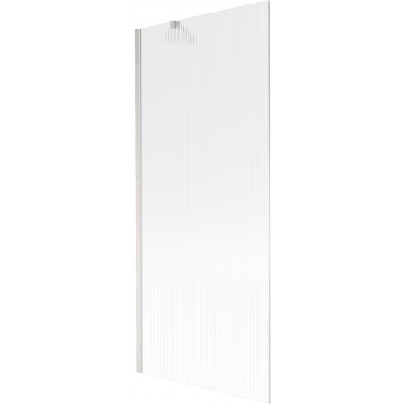 Mexen Next vanová zástěna 1-dielna 80 x 150 cm, pruhy, brúsený nikel - 895-080-000-00-09-97