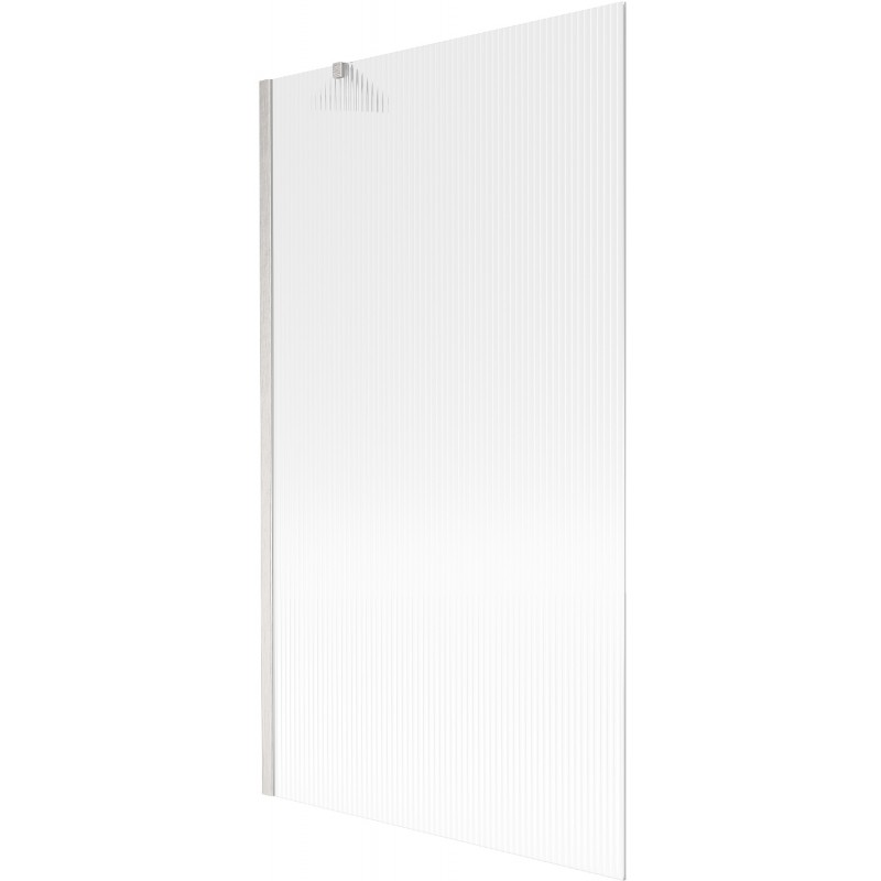 Mexen Next sprchový záves 1-krídlový 100 x 150 cm, prúžky, kartáčovaný nikel - 895-100-000-00-09-97