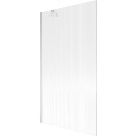 Mexen Next sprchový záves 1-krídlový 100 x 150 cm, prúžky, kartáčovaný nikel - 895-100-000-00-09-97