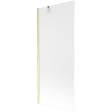 Mexen Next vaničková zábrana jednokrídlová 80 x 150 cm, matné sklo, zlatý kartáčovaný - 895-080-000-00-30-55