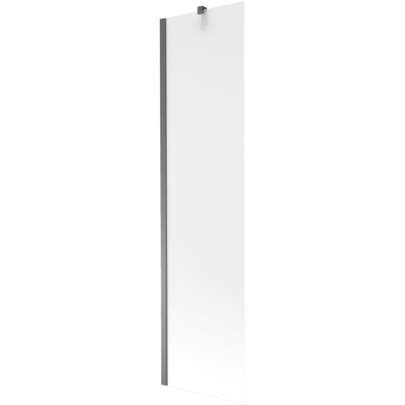 Mexen Next, vaňový paraván, jednokrídlový, 50 x 150 cm, mliečny, gun metal - 895-050-000-00-30-95