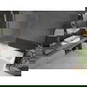 Mexen Next jednokrídlová vaňová zástena 100 x 150 cm, mliečne sklo, gun metal - 895-100-000-00-30-95