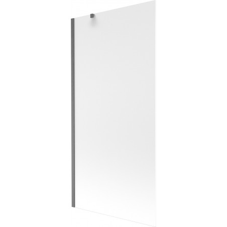Mexen Next vaňový paraván 1-krídlový 90 x 150 cm, matný, kartáčovaný gun gray - 895-090-000-00-30-66