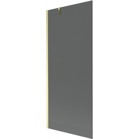 Mexen Next vaňová zástena 1-krídlová 80 x 150 cm, grafitová, zlatá kartáčovaná - 895-080-000-00-40-55