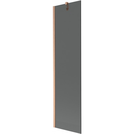 Mexen Next vaňová zástena 1-krídlová 50 x 150 cm, grafit, brúsená meď - 895-050-000-00-40-65