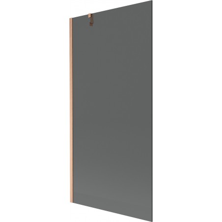Mexen Next jednokrídlová vaňová zástenka 90 x 150 cm, grafit, brúsená meď - 895-090-000-00-40-65
