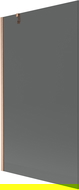 Mexen Next vaňová zástena 1-krídlová 100 x 150 cm, grafit, brúsená meď - 895-100-000-00-40-65