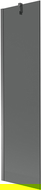 Mexen Next, 1-krídlové vaňové zásteny 50 x 150 cm, grafit, gun metal - 895-050-000-00-40-95