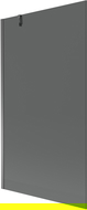 Mexen Next, 1-krídlový vaňový paraván 100 x 150 cm, grafit, gun metal - 895-100-000-00-40-95