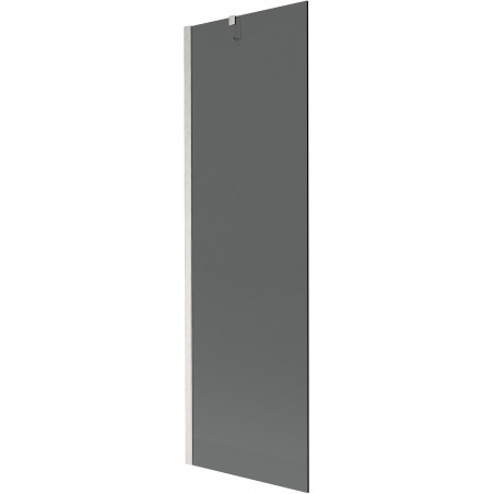 Mexen Next vaňová zástena 1-krídlová 60 x 150 cm, grafit, brúsený nikel - 895-060-000-00-40-97