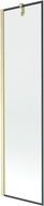 Mexen Next sprchová zástena 1-krídlová 50 x 150 cm, čierny rám, zlatý kartáčovaný - 895-050-000-00-70-55