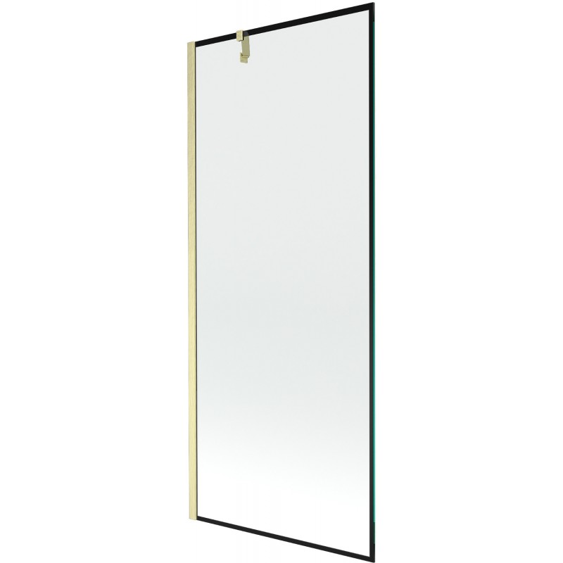Mexen Next sprchová zástena 1-krídlová 80 x 150 cm, čierny vzor, zlatý kartáčovaný - 895-080-000-00-70-55