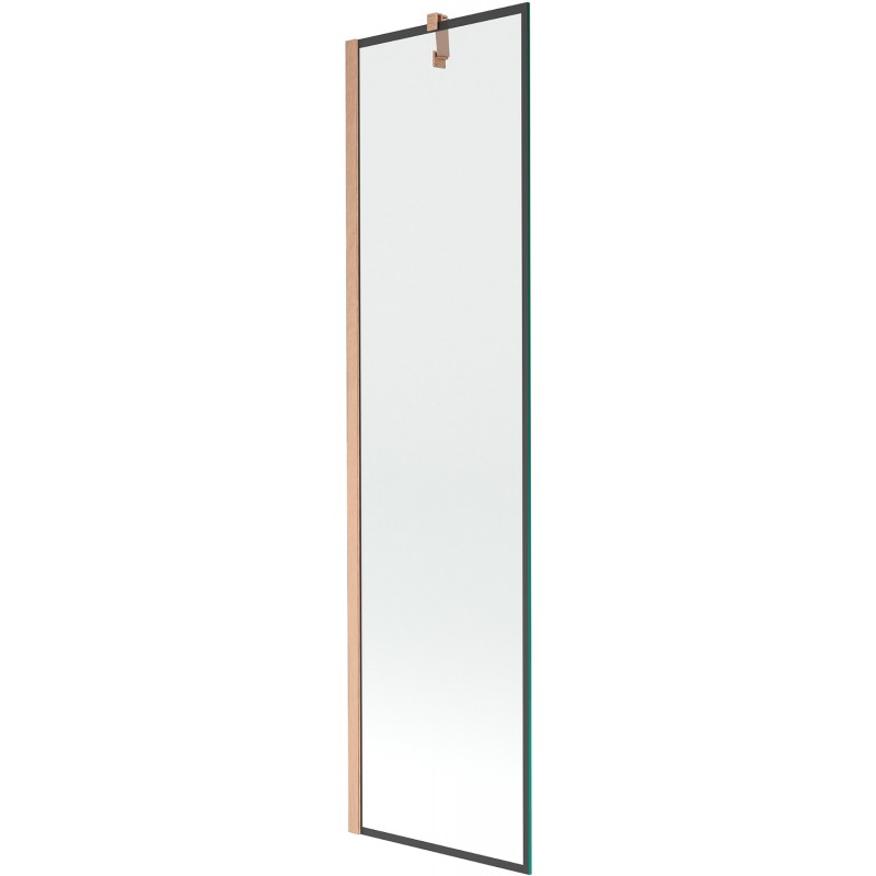 Mexen Next sprchová zástenka jednokrídlová 50 x 150 cm, čierny rám, leštená meď - 895-050-000-00-70-65