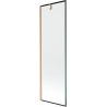 Mexen Next vaňová zástena 1-krídlová 60 x 150 cm, čierny vzor, brúsená meď - 895-060-000-00-70-65