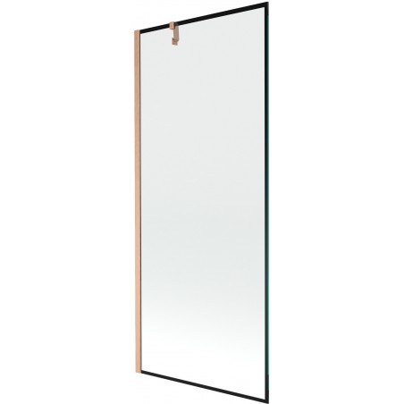 Mexen Next sprchová stena 1-krídlová 80 x 150 cm, čierny vzor, brúsená meď - 895-080-000-00-70-65