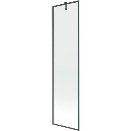 Mexen Next sprchová zástena 1-krídlová 50 x 150 cm, čierny rám, gun gray brúsený - 895-050-000-00-70-66