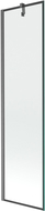 Mexen Next sprchová zástena 1-krídlová 50 x 150 cm, čierny rám, gun gray brúsený - 895-050-000-00-70-66