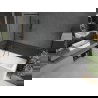Mexen Next vaňová zástena 1-krídlová 60 x 150 cm, čierny vzor, gun gray kartáčovaný - 895-060-000-00-70-66