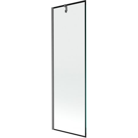 Mexen Next vaňová zástena 1-krídlová 60 x 150 cm, čierny vzor, gun gray kartáčovaný - 895-060-000-00-70-66