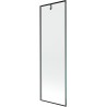 Mexen Next vaňová zástena 1-krídlová 60 x 150 cm, čierny vzor, gun gray kartáčovaný - 895-060-000-00-70-66