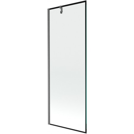 Mexen Next vanová zástena 1-krídlová 70 x 150 cm, čierny rám, brúsený gun gray - 895-070-000-00-70-66