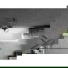 Mexen Next jednokrídlová vaňová stena 80 x 150 cm, čierny vzor, gun gray kartáčovaný - 895-080-000-00-70-66